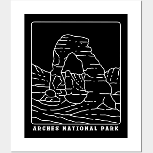 Arches National Park Minimalist Posters and Art